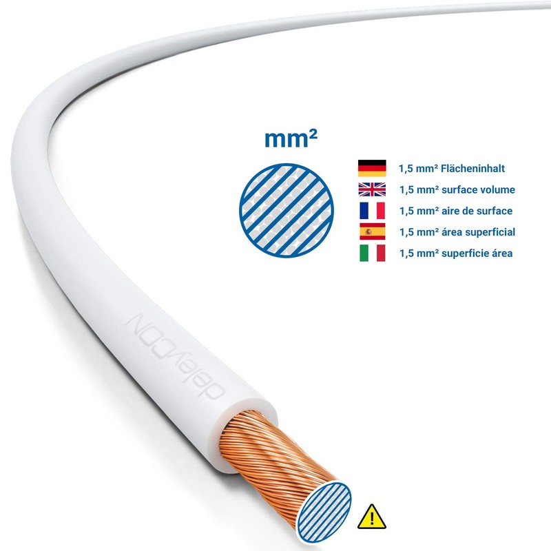 deleyCON Speaker Cable 2 x 1.5 mm² Speaker Cable CCA