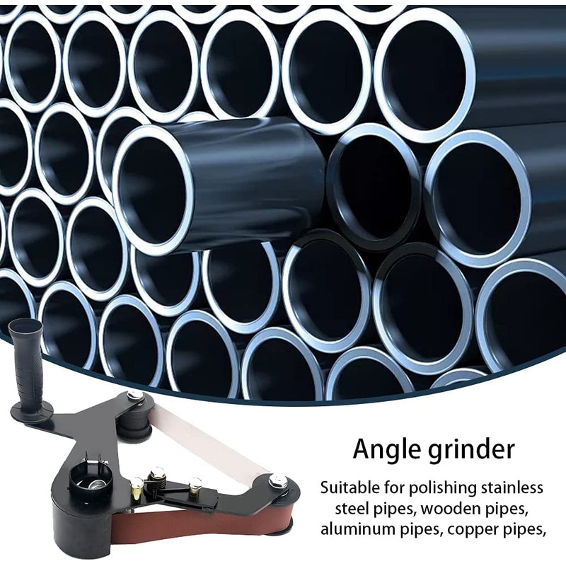 Belt Sander Adapter for Angle Grinder, Tube or Pipe Sanding