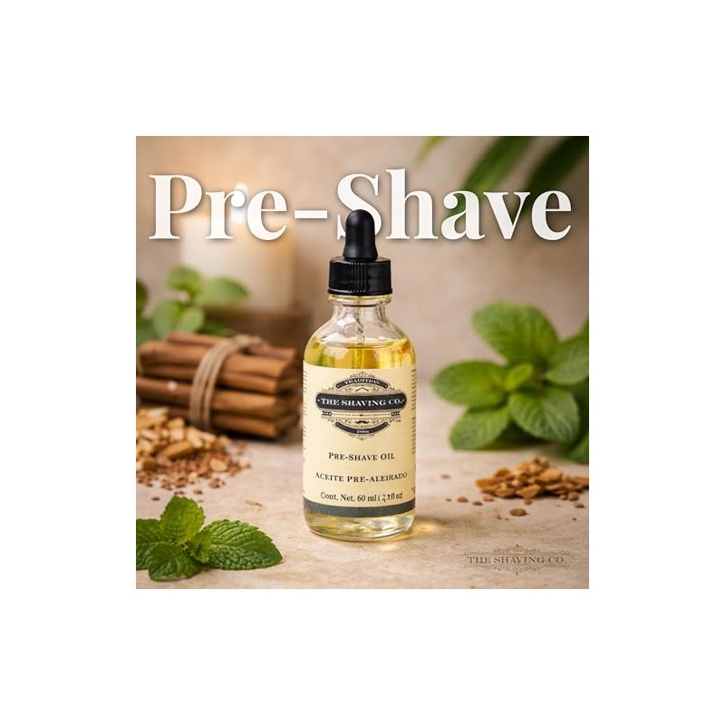 THE SHAVING CO Aceite Pre Afeitado - Aroma Sándalo Menta.