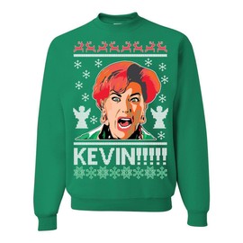 Memetic Ugly Christmas Sweater Home Alone Kevin! Unisex Sweatshirt Green