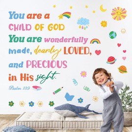 DECOWALL DS6-8085 Bible Quote Wall Stickers Decals Kids Inspirational Christian Vinyl Home Bedroom Religious Room Living Scripture Art God Prayer Faith