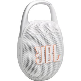 JBL Clip 5 - UltraJBL Clip 5 - Ultra-Portable, Waterproof & Dustproof Bluetooth Speaker, Big Pro Sound with punchy bass, Integrated carabiner, Up to 12 Hours of Play, (White) (Renewed)