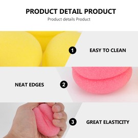 FRCOLOR Foam Sponge Rollers Volume Tool Curling Sponge for Women Styling Macaroons Accessories for Mushroom Curls Scroll Wheel Tool Sponge Roll Twist Hair Sponge Spiral