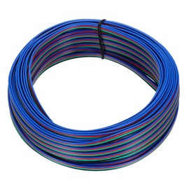 sourcing map 24 Gauge 4 Conductor Electrical Wire Tinned Copper Cable 66FT Flexible Stranded Hook-up Wire for LED Strips Lamps Residential Wiring Car Circuit