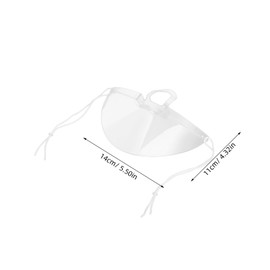 FUNOMOCYA 10pcs Transparent Face Mask: Chefs and Food Service Plastic Shield Clear Reusable Mouth Cover for Kitchen and Restaurant