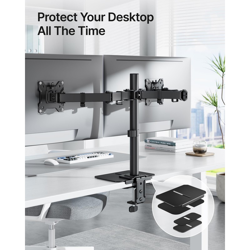 monTEK Adjustable Steel Monitor Mount Reinforcement Plate
