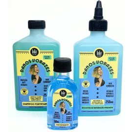 Danos Vorazes Kit Shampoo Fortalecedor 250ml, Booster de reparacion 250ml, Aceite Reparador 50ml Lola cosmetics