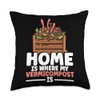 Worm Farming Vermicomposting Bin Composter Worm Composting Throw Pillow