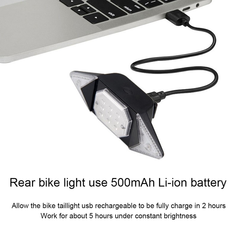 Bike Tail Turn Signal Light Safety Warning Bike Brake Rear