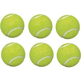 HOT BARGAINS 6 X Tennis Balls Durable Strong Sports Balls Light Green Colour Ideal For Outdoor Sports And Playing Fetch - Pack Of 6