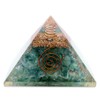 Gold Stone Orgonite Pyramid Spiritual Goods with Natural Stone, Crystal