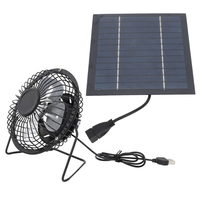 5W Solar Panel Powered Fan for Outdoor Cooling USB Solar