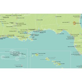 US National Wildlife Refuge System Map 24x36 Poster (Green & Aqua)