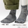 SUGATA LABO Breathe Washi Socks, Short Length, Mixed Navy, M