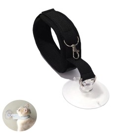 UtySty Cat Bathing Suction Cup Tether Leash Collar Restraint Hook Loop Cleat Tub Anchor Holder Helper for Small Pet Puppy Cats Kitty Grooming Bathtub Shower Blowing Trimming Clipping