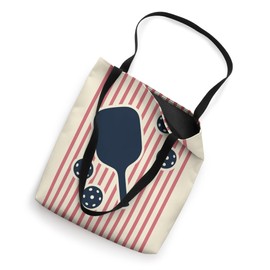 Pickleball Paddleball Stripes Retro Tote Bag