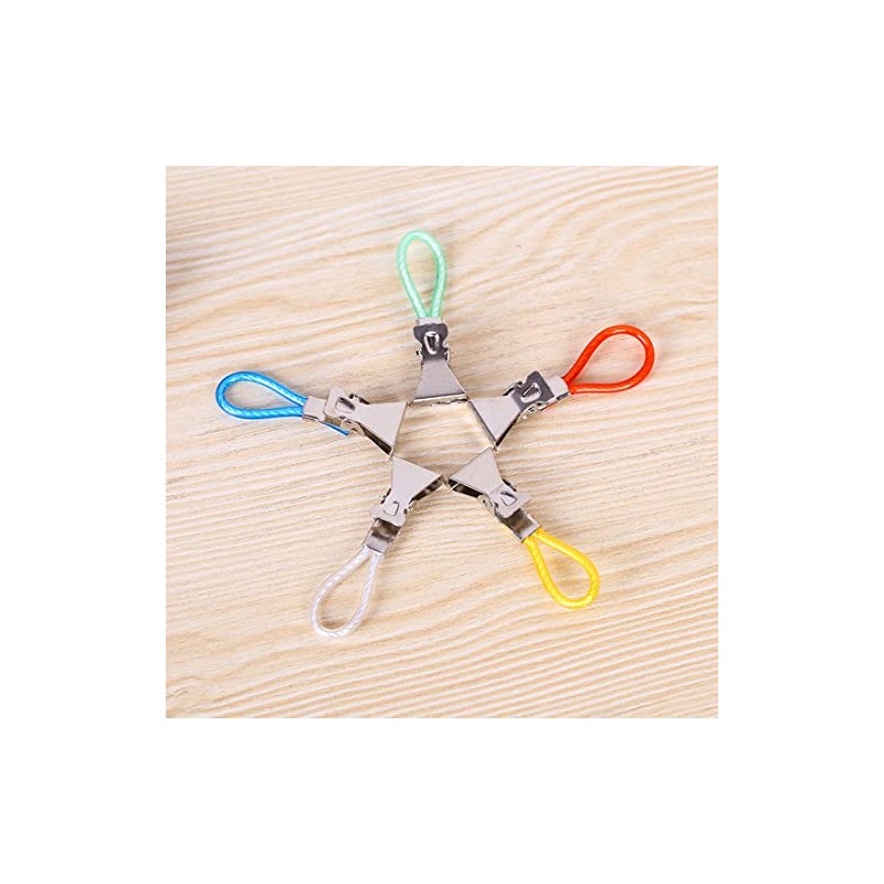 MenYiYDS 15 Pcs Towel Clips Hook Loop Clips Pot Holder
