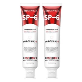 MS-DRWIKEY Super Probiotic Toothpaste Spring Mint Burst – Strengthens Enamel, Brightens Smile & Delivers Long-Lasting Freshness #springtok:_XRed-2PCS