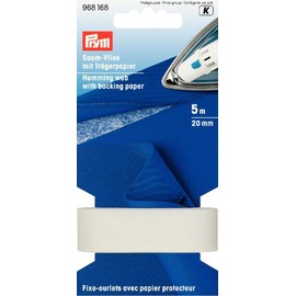 Prym Hemming Web 20mm w Carta di Supporto Bianco, 5 m