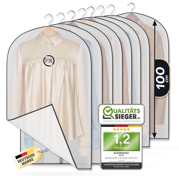 FiRiO® 8 x Sturdy Garment Covers - Premium Garment Bags