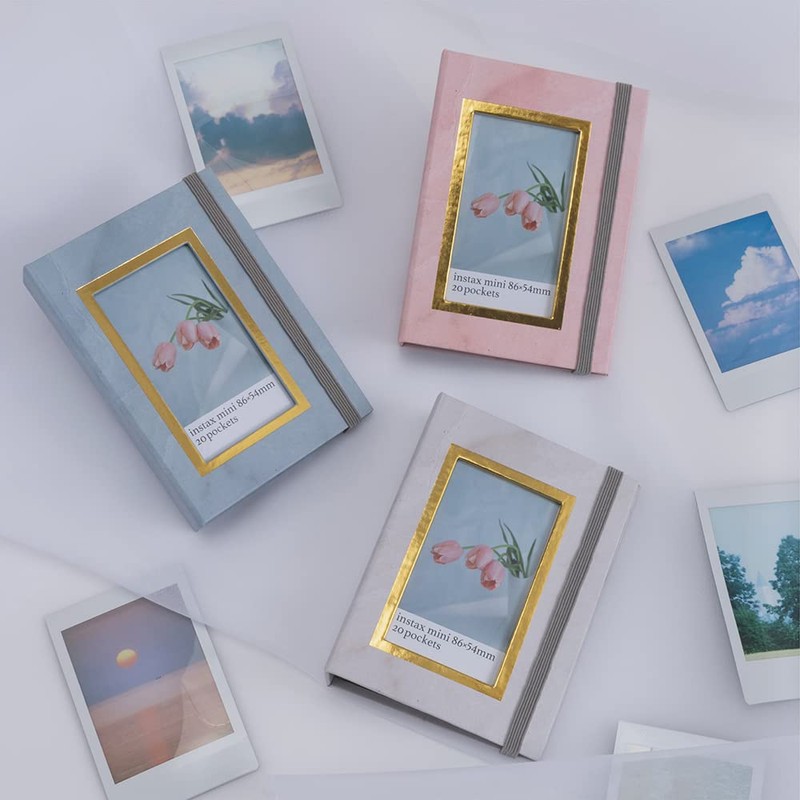 Nakabayashi Pocket Album for Instax, Welding Type/Card・Instax Size・1-Tier Pocket, Blue