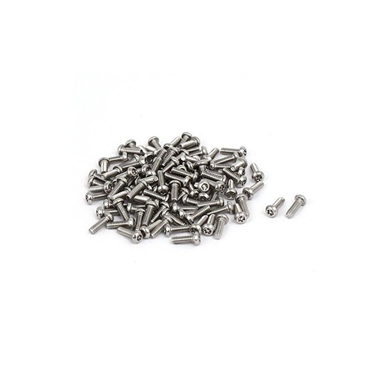 uxcell M2x6mm 304 Stainless Steel Button Head Torx Security Machine