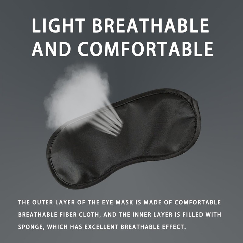 8 Sleep Eye Masks with 2 Pairs Ear Plugs, Polyester