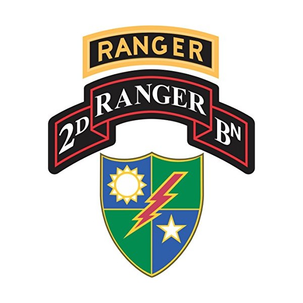 2nd Battalion, 75th Ranger Regiment with Ranger Tab 5.5 Inch Decal