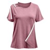 Post Shoulder Surgery Shirts for Women- Short Sleeve-Full Snap-Open Arm