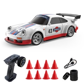 Vefacion Mini RC Drift Car 1:43 Scale 2.4GHz 15 km/h High Speed Sports Racing Car Remote Controlled Car Model with Light for Boys Girls and Adults Gift