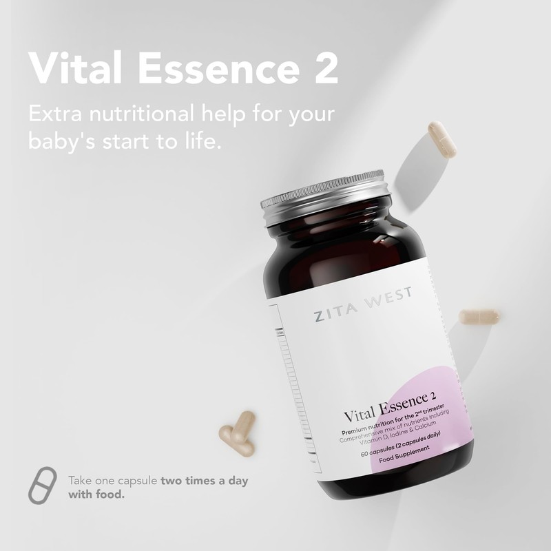 Zita West Vital Essence 2 - Premium Pregnancy Vitamins for