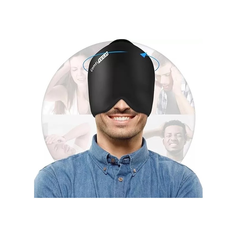 ComfiTECH Head Ice Pack Wrap Cold Cap Cooling Gel Hat,