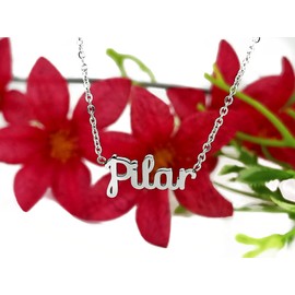 Only faith Halskette für Damen mit Wunschnamen aus Edelstahl mit origineller Geschenkbox, personalisierter Schmuck, speziell für Freundinnen, Bräutigam, standard, Edelstahl, Nicht zutreffend