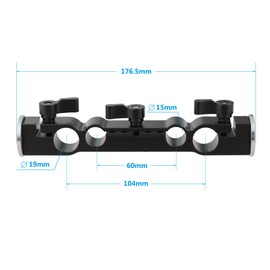 CAMVATE 15mm & 19mm Dual-Port Rod Clamp with M6 Rosette Mount for Shoulder Rig - 2310