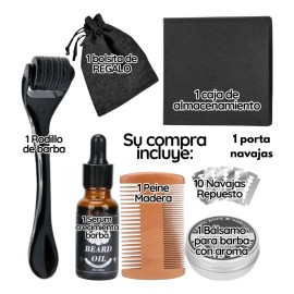 Kit Aseo Y Cuidado Barba Bigote Cuchillas Afeitado Men 6pcs