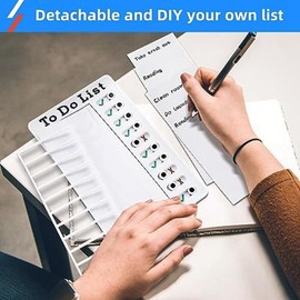 Chore Chart Check List Task Board Set with Slider Daily to Do List Board Reminder Board Kit Detachable Reusable Chores Chart