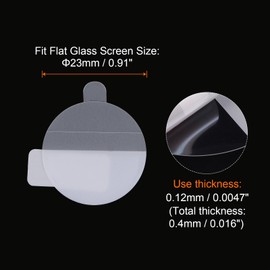 sourcing map 3pcs Watch Glass Screen Protectors 23mm HD High Definition Anti-Scratch Waterproof Ultra-Thin TPU Universal Smartwatch Screen Protective Film with Cloth Sticker Scraping Card