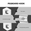 PartyKindom Hardware Hook 12 Pcs Square Hole Pegboard Hooks for