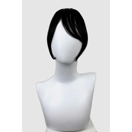 Clip in fringe hairpiece/clip-in curtain bangs, with long, face framing whisps: Sabrina dark brown #4