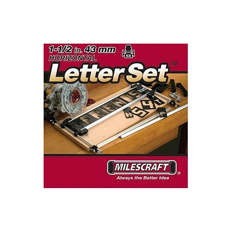 Milescraft 2202 Horizontal Character Template Set 1.5in (42 piece) Router