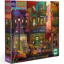 Eeboo - Jigsaw Puzzle 1000 Pieces Autumn in Brooklyn - Puzzle for Adults, 1000 Pieces Made of Cardboard - Dimensions 58.5 cm x 58.5 cm