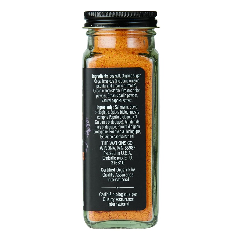 Watkins Gourmet Organic Spice Jar, Seasonings with Salt, Non-GMO, Kosher,