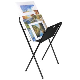 Creative Mark Medium Canvas Art Print Rack - Portable Folding Display for Posters, Artwork, Prints, Canvas, Panels, Artist Galleries, Studios & Storage - 39"h x 21.5"d x 24"