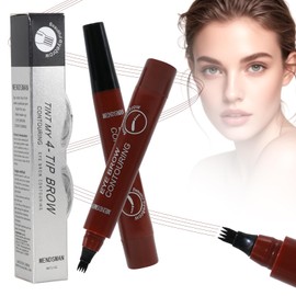 Microblading Eyebrow Pencil,3D Waterproof Microblading Eyebrow Pen 4 Fork Tip Tattoo Pencil,Natural MakeupFine Magic with Hair Like Strokes,Long Lasting Contouring Eye Brow Pen for Womans