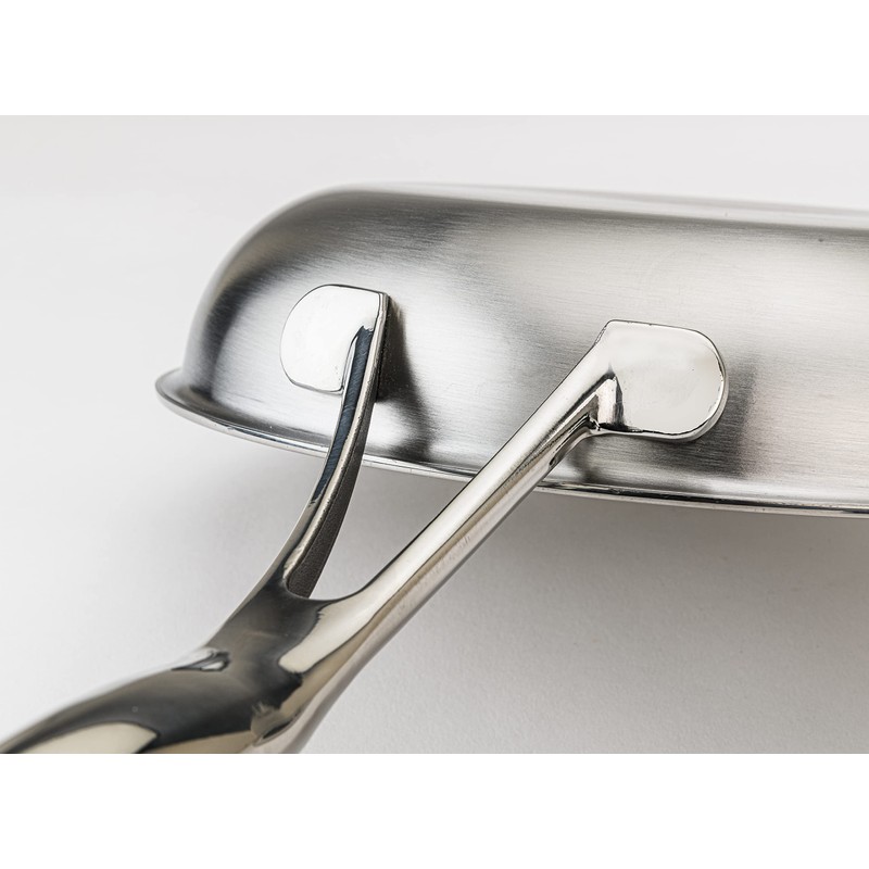 Black Cube Stainless Steel 12.5-inch Frying Pan, 3 Ply Professional