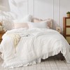 JOLLYVOGUE White Comforter Full Size, 3 Pieces Seersucker Lightweight Full