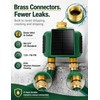MOES Solar WiFi Hose Timer, 2-Zone Sprinkler Water Timer, Brass