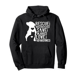 Rescue Save Love: Animal Rescue, Dog Lover Cat Lover Hoodie Pullover Hoodie