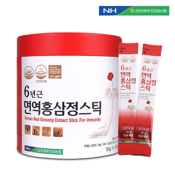 Gimpo Paju Ginseng Nonghyup Immune Red Ginseng Extract Stick 100 packets (10g x 100 packets)