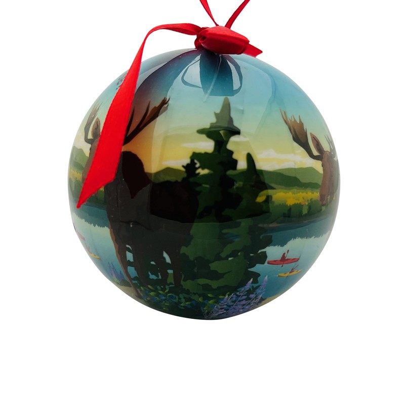 Adorno de alce para árbol de Navidad con decoración divertida